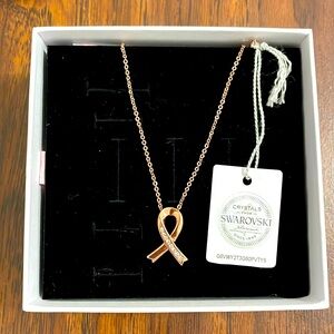 Swarovski breast cancer awareness necklace